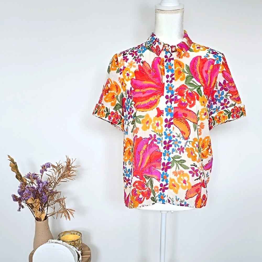 Sezane X Farm Rio - Livia Blouse - US 38